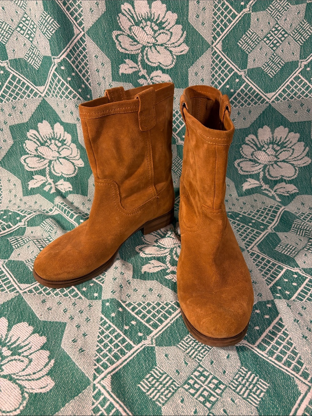 Naturalizer Women's Suede Mid-Calf Boots in Cognac